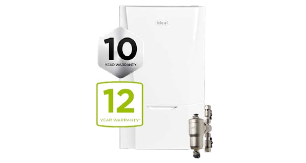 Ideal Vogue boiler with up to 12 year warranty